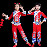 元旦儿童春节喜庆演出服灯笼开门红秧歌幼儿民族舞蹈表演服男女童