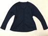 外贸原单 深蓝色/白色蝙蝠袖针织长袖开衫 精致 气质百搭通勤OL