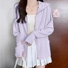 防晒开衫紫色夏季轻薄冰丝衣女款防紫外线透气服薄款宽松外套