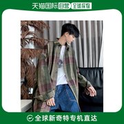 日本直邮neos男女同款大版型起毛格纹衬衫夹克 时尚韩风街头风格
