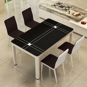 新疆餐桌钢化玻璃餐桌小户型，吃饭桌子长方形家用大饭桌长桌子