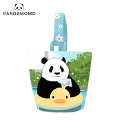 pandamomo原创大熊猫环保布包，休闲手提包手腕包小水桶鸭胖大海