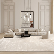 地毯客厅茶几毯2024现代简约地垫高级感咖色立体毯面混纺暖色