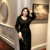GLEC高端胖mm大码女装重工手工珍珠法式高级感时尚优雅黑色连衣裙