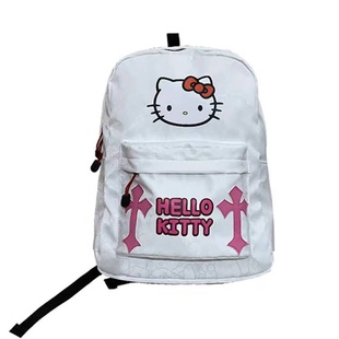 Hellokitty双肩包女2024可爱小众背包女初中高中学生印花书包