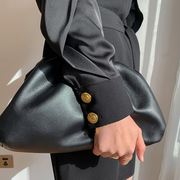 飒纳2021春装设计感复古法式黑色，中长款雪纺衬衫连衣裙女薄款女潮