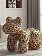 网红客厅小马椅儿童卡通坐凳可爱舒适沙发椅休闲摆件动物造型凳子