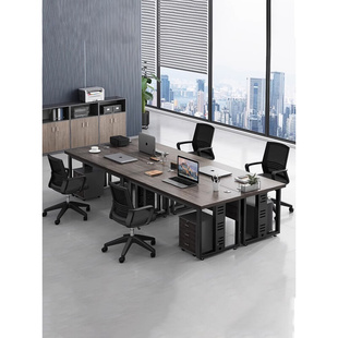 办公桌简约现代多人员工位屏风工作台办公室职员台式电脑桌椅组合