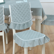 中式家用椅子套罩长方形，餐桌桌布布艺简约现代餐椅垫套装椅垫坐垫
