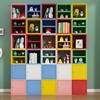 方格格柜自由组合学生带门储物柜格子收纳柜儿童彩色置物架套定制