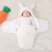 宝宝婴儿绒被睡袋秋冬季婴幼儿童帽子围巾一体，护耳可爱超萌男童分