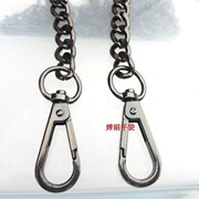 黑色扁链条包包金属配件钨钢链条，扁锁链女包链条配件金属铁链链子