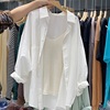 法式白色衬衫女春装2023年上衣高级感小衫韩版宽松衬衣外套潮