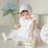 kidsclara韩国女宝宝周岁，公主裙夏装婴儿白色连衣裙纱裙