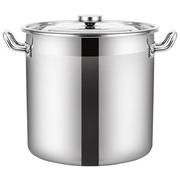 商用加厚不锈钢汤桶电磁炉，专用锅具带磁底汤锅，大容量平底卤肉大桶