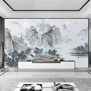 艺术壁纸新中式电视背景墙水墨，壁画墙纸古典国画，风景山水沙发客厅