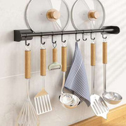 厨房挂钩挂杆置物架免打孔墙上勺子铲子排钩厨具多功能挂杆收纳架