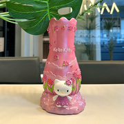 三丽鸥hello kitty树脂花瓶 家用插花客厅装饰桌面摆件工艺品礼物