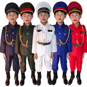 儿童表演套装运动会演出生学升旗手衣服男女兵孩鼓乐队服儿童服装