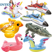 网红INTEX水上动物游泳圈坐骑大海龟蓝鲸鱼座圈玩具独角兽打黄鸭