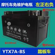 摩托车电瓶干电池12v7a通用鬼火，助力车125踏板车电瓶ytx7a-bs