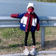 女童加绒外套秋冬装，2023洋气儿童风衣冬季夹棉加厚女孩冲锋衣