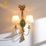 美式全铜壁灯双头欧式法式艺术，客厅餐厅卧室过道别墅灯具黄铜壁灯