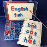 26个英文字母磁力贴小学，儿童单词大小写自然拼读英语教具phonics