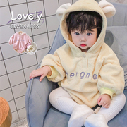 韩版童装女宝宝秋冬加绒包屁衣婴儿动物造型哈衣洋气连体衣外出服