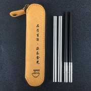 旅游折叠筷子红木黑檀木不锈钢便携伸缩筷子户外餐具套装鸡翅木筷
