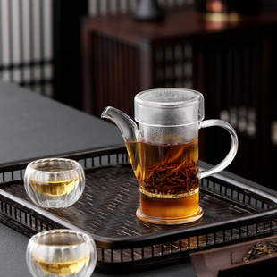 红茶专用茶具玻璃泡，茶器双耳杯，红茶普洱茶花茶茶壶套装
