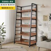置物架实木书架客厅书柜简易货架家用卧室铁艺架子展示柜储物柜子