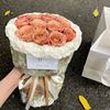 卡布奇诺玫瑰花束七夕情人节特别礼物送男女朋友闺蜜朋友仿真花
