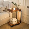卧室床头置物架沙发客厅边几现代简约床边柜小型可移动带轮小桌子