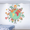 卧室床边布置贴画地球，家园创意环保主题创意，背景墙装饰墙贴纸自粘