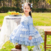 2023春装洛丽塔lolita生日礼服裙女童西班牙公主蕾丝裙蓬蓬裙