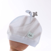 婴儿帽子夏季薄款单层纯棉新生儿，胎帽网眼透气夏天男女宝宝空调帽