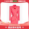 香港直邮balmain女士剪口垂褶荧光色庞特布迷你(布迷你)连衣裙