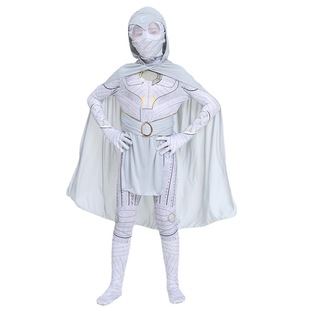 儿童月光骑士连体紧身万圣节电影人物角色扮演Cosplay服装演出服