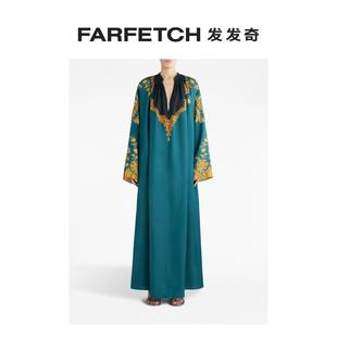 Etro女士巴洛克印花真丝连衣裙 FARFETCH发发奇