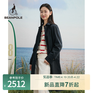 博主同款BEANPOLE滨波  2024春夏女士户外基本长款风衣外套