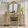 贝诺歌欧式实木梳妆台，奢华公主风化妆桌雕花，卧室香槟色法式家具