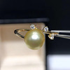 DIY珍珠配件 G18K黄金珍珠戒指空托 时尚指环女款 配7-9mm正圆珠