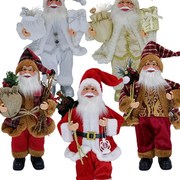 耶诞节装饰品g摆件耶诞老人玩偶公仔儿童娃娃玩具礼物橱窗桌面装