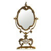 进口纯铜镜子欧式奢华梳妆镜美式高端档摆件法式软装饰品卧室
