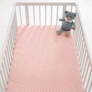 冬季儿童牛奶豆豆绒床笠婴儿拼接床加绒加厚床罩床套宝宝床垫套罩
