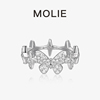molie莫莉原创设计小众，国风戒指女纯银，轻奢高级感2024蝴蝶圈