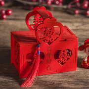创意喜糖盒中式婚礼中国风木质镂空结婚糖果礼盒婚庆喜糖包装盒子