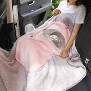 车载抱枕被子两用珊瑚绒，午睡毯子枕头被二合一，可折叠汽车用空调被