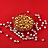 S990纯银珠子散珠藏式供珠镀24K黄金光珠曼扎小金珠圆珠民族风
